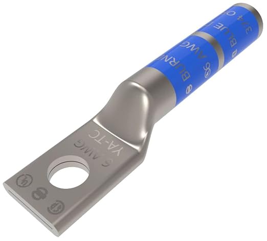 Burndy YA, YA-TC HYLUG 1-Hole, Long Barrel, No Inspection Window