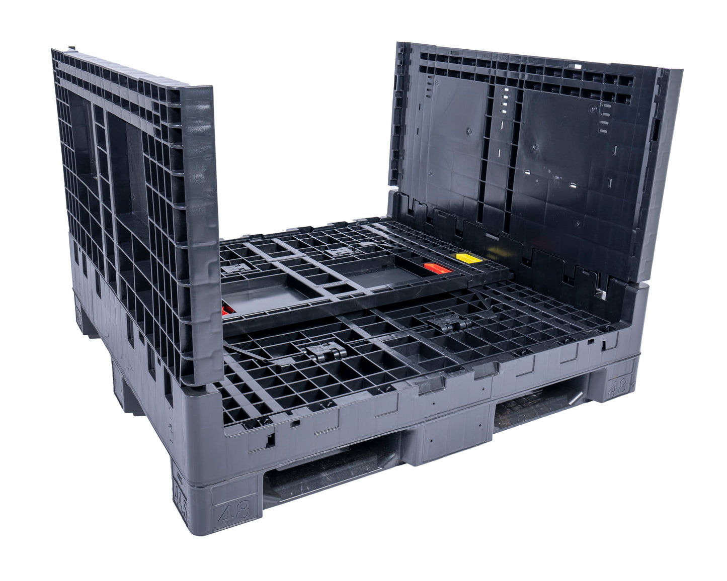 WireandSupply.com 48" x 45" x 34" – Collapsible Bulk Container With Drop Doors/LID