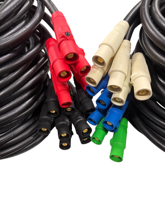 CAM LOCK 4/0 DLO Entertainment ,Generator Power Pigtail Cables 27pc -10ft  240v