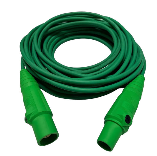 CAMLOCK #6 GREEN FEEDER ENTERTAINMENT CAMLOCK CABLE  M/F 600V