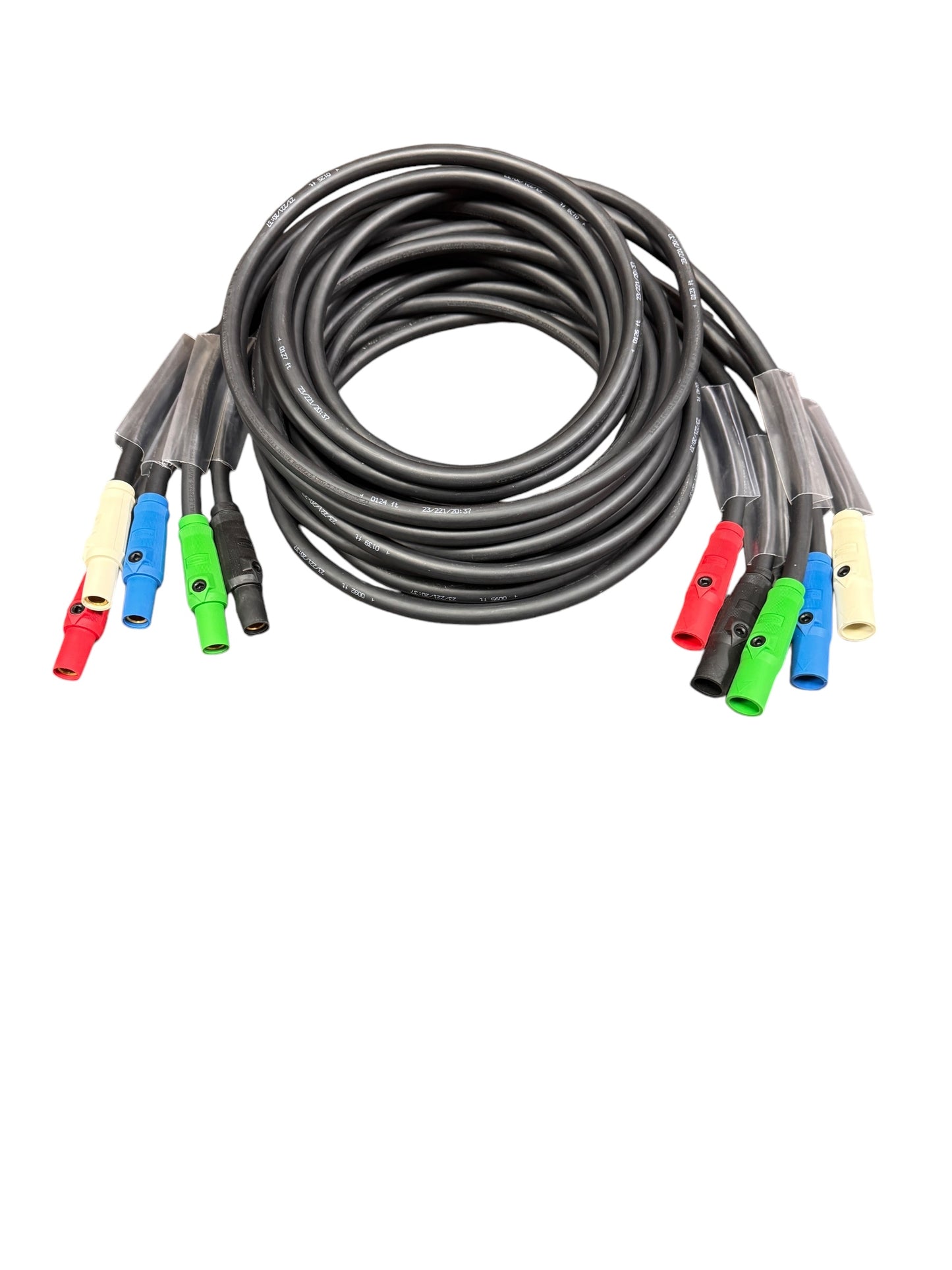 (5) TYPE SC #2 150 Amp Mini-CamLOCK 5 Wire Cord Sets 120/208v SERIES 15 HUBBELL