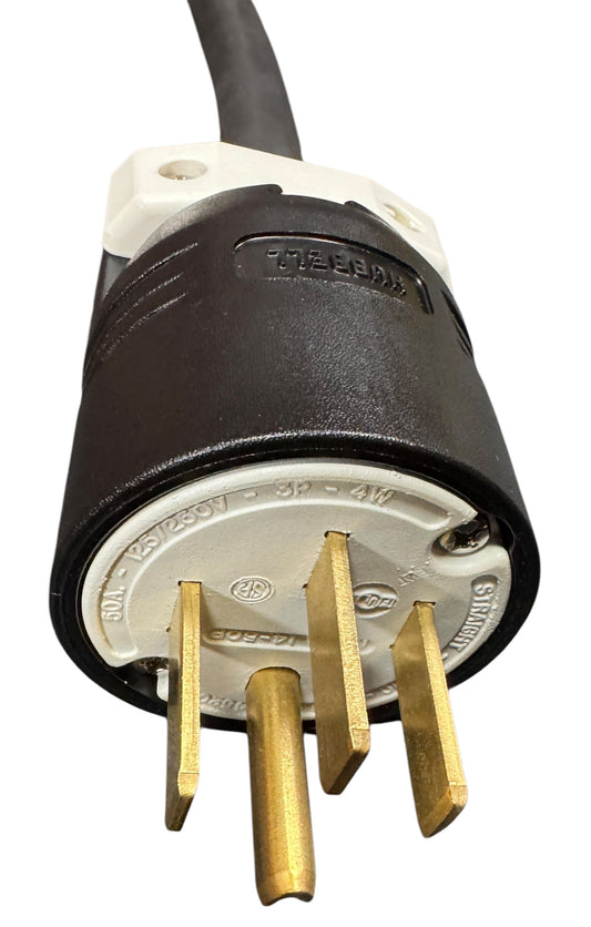 50 Amp RV/Generator Power Cord Nema 14-50P Straight to Bare Wire Extension Cord