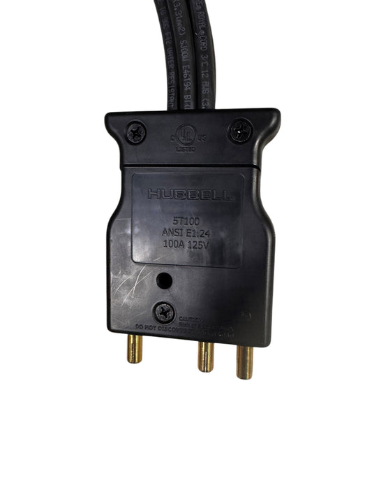 Hubbell Stage Pin Splitter Assembly 100A Male Hubbell hbl100spm (5) 15A Female Edison