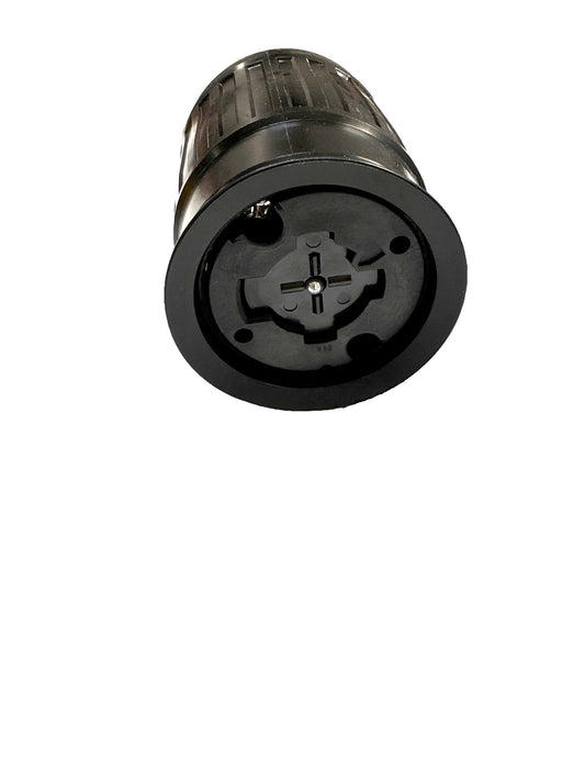 HUBBELL HBL21414B Female Connector Body, 30A 600V AC, 20A 250V DC, 3-Pole 4-Wire Grounding, Non-NEMA, Screw Terminal and White.