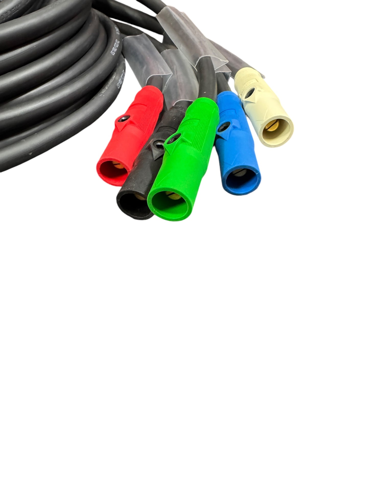 (5) TYPE SC #2 150 Amp Mini-CamLOCK 5 Wire Cord Sets 120/208v SERIES 15 HUBBELL