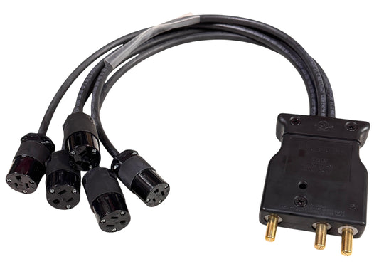 Hubbell Stage Pin Splitter Assembly 100A Male Hubbell hbl100spm (5) 15A Female Edison