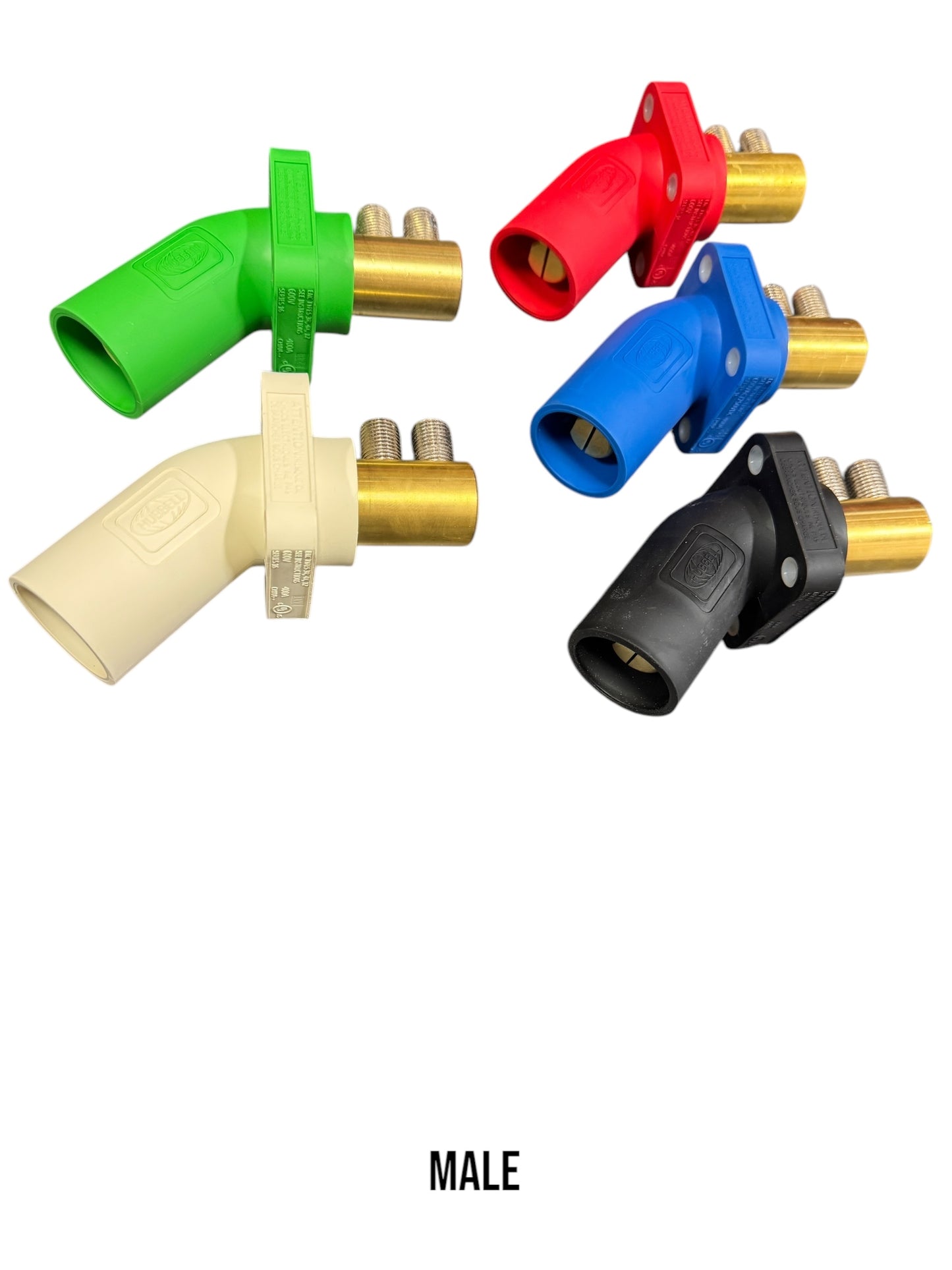 #4 - 4/0 AWG HUBBELL Panel Mounting Series 16 Camlocks (Set of 5) STRAIGHT OR ANGLED. - Double Set Screw