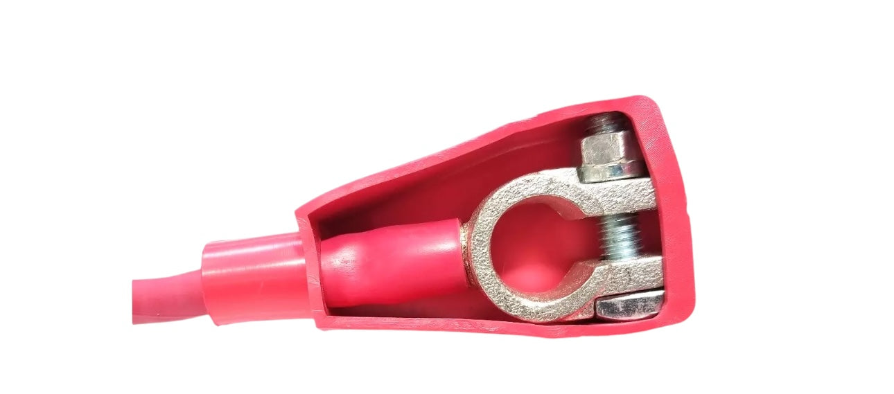 Top Post Battery Terminal FLEXIBLE PVC Boot Cover 2pk Red / Black