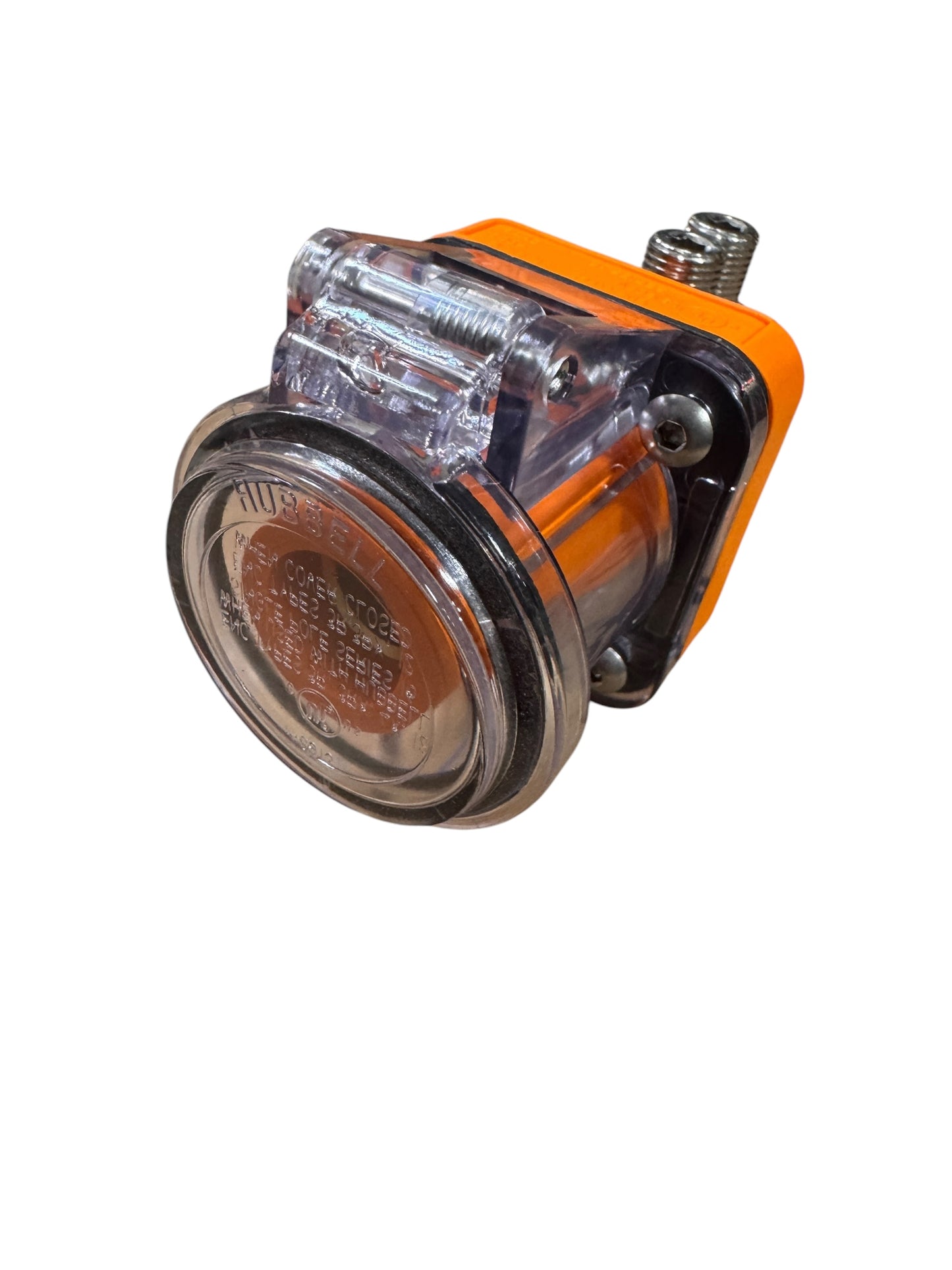 CAMLOCK Series 16 Hubbell Panel Mount Straight Receptacle W/Clear SNAP Cover W/MOUNTING Screws