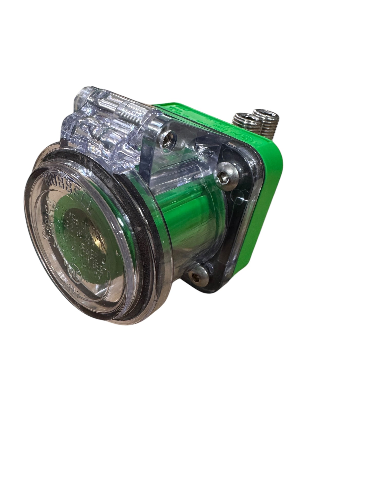 CAMLOCK Series 16 Hubbell Panel Mount Straight Receptacle W/Clear SNAP Cover W/MOUNTING Screws