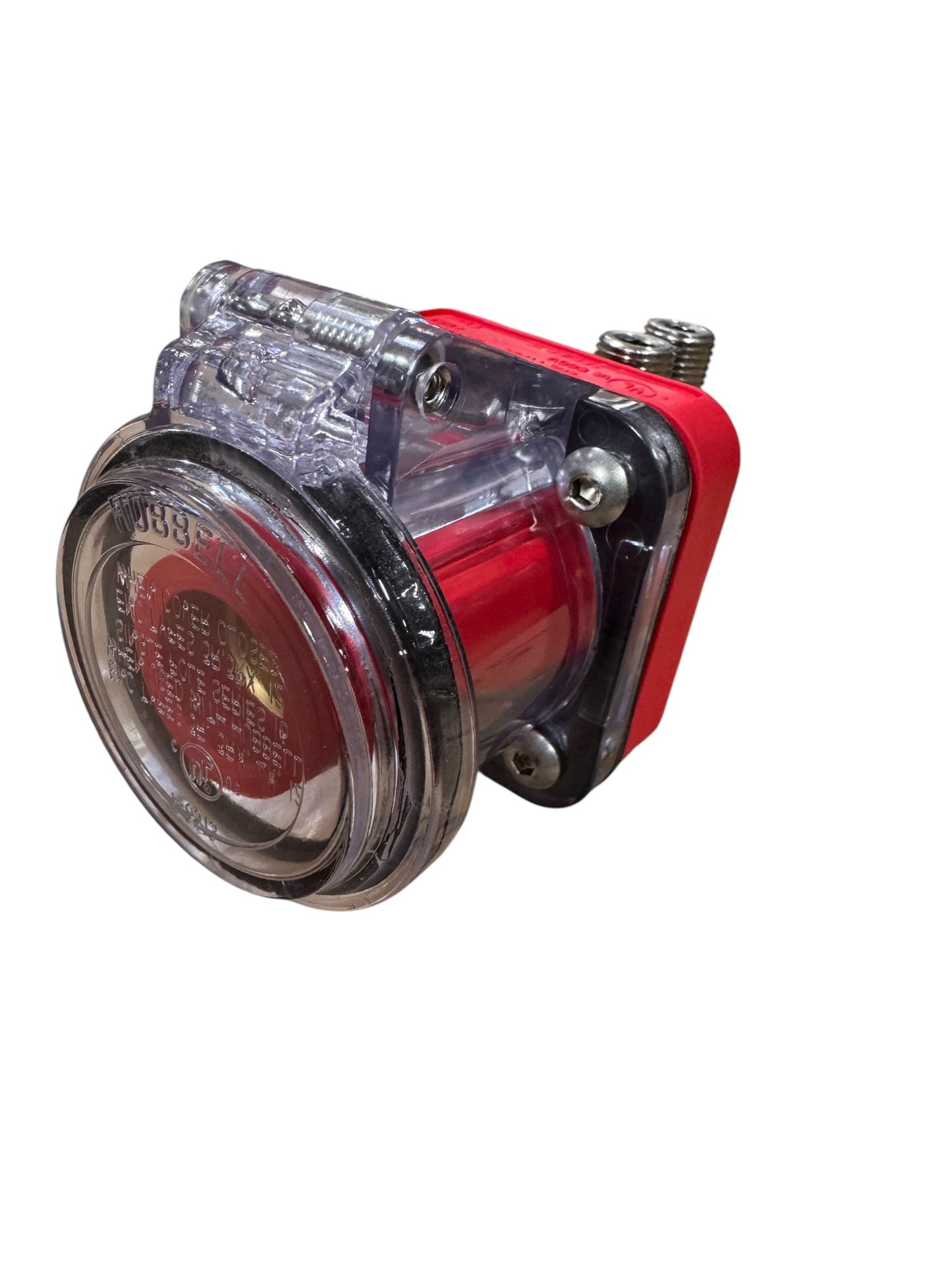 CAMLOCK Series 16 Hubbell Panel Mount Straight Receptacle W/Clear SNAP Cover W/MOUNTING Screws