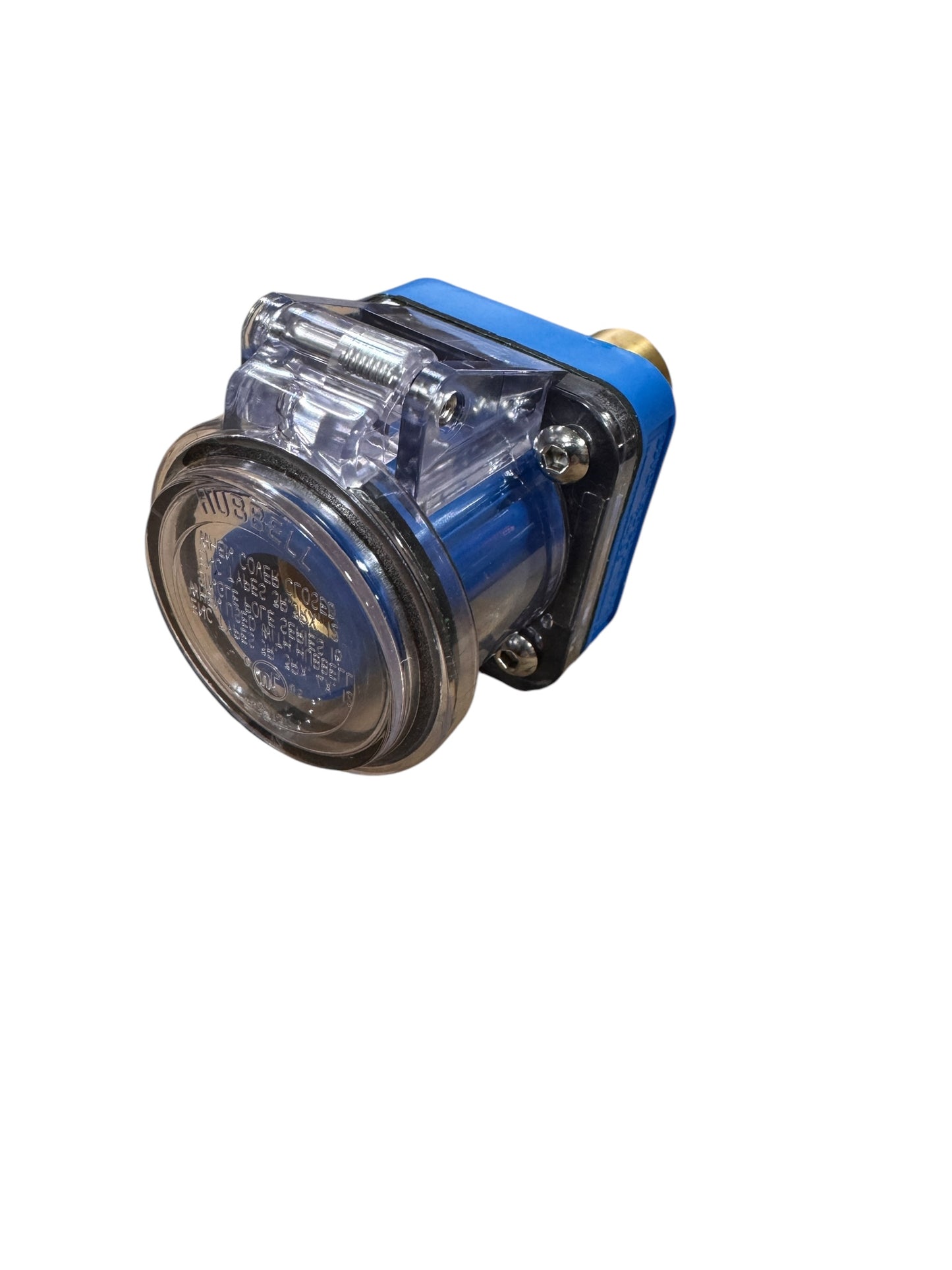 CAMLOCK Series 16 Hubbell Panel Mount Straight Receptacle W/Clear SNAP Cover W/MOUNTING Screws