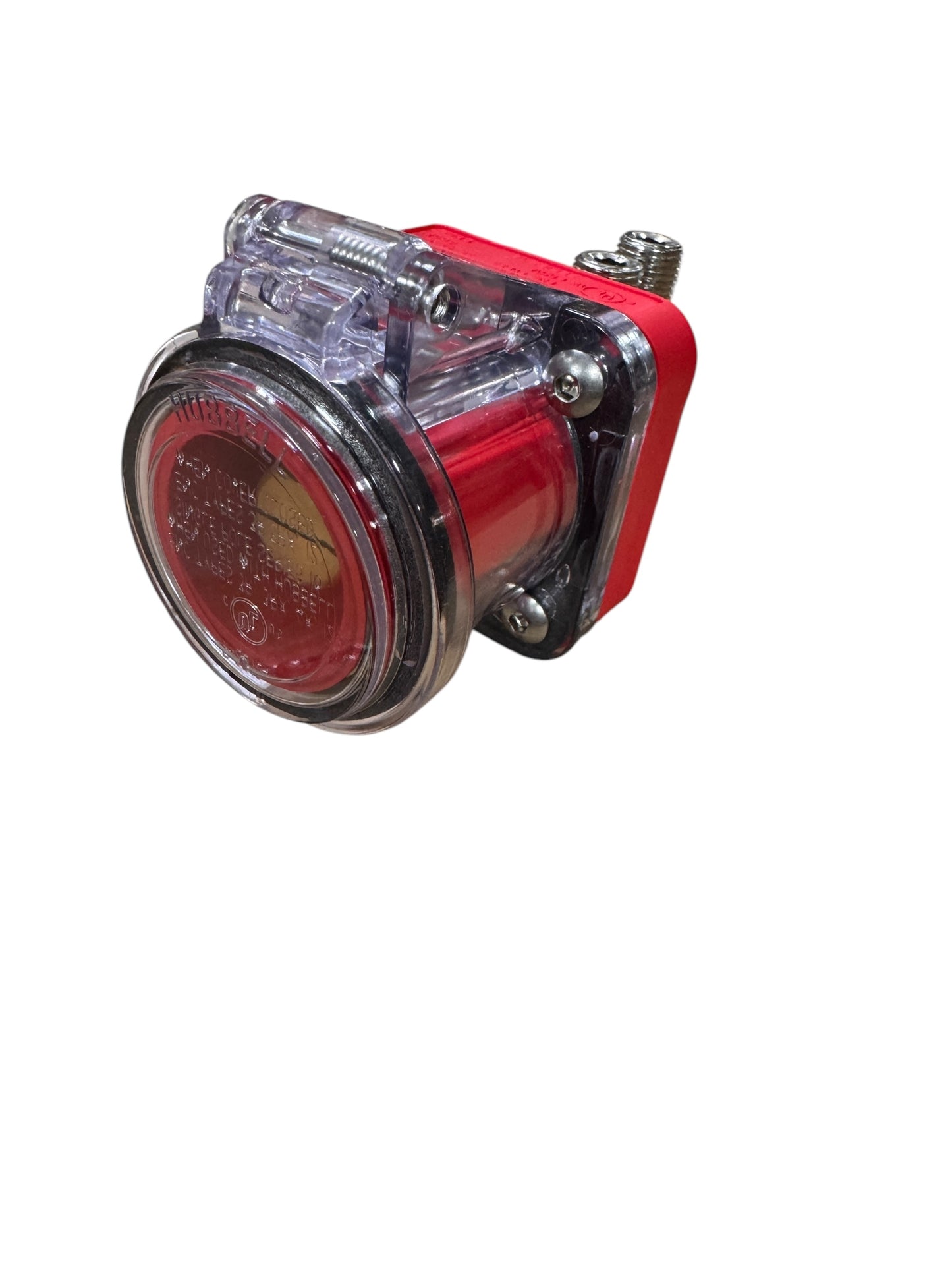 CAMLOCK Series 16 Hubbell Panel Mount Straight Receptacle W/Clear SNAP Cover W/MOUNTING Screws