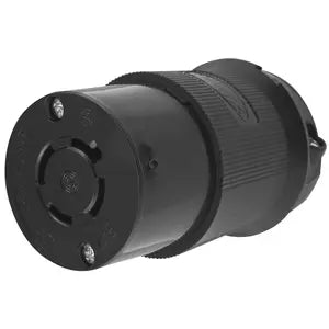 HUBBELL HBL2413BK Female Connector Body, 20A 125/250V, Black