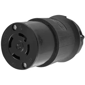 HUBBELL HBL2713BK Locking Devices, Twist-Lock, Industrial, Female Connector, 30A 125/250V, 3-Pole 4-Wire Grounding, L14-30P, Screw Terminal, Black
