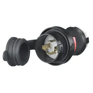 HUBBELL HBL2731SW Locking Devices, Twist-Lock, Watertight Safety Shroud, Male Plug, 30A 3-Phase Delta 480V AC, L16-30P