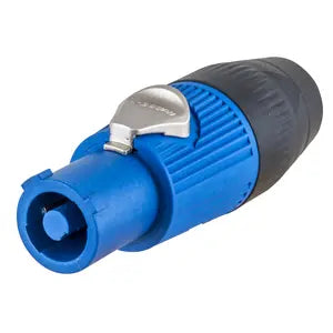 Hubbell Locking Devices, Twist-Lock,Insul-Lock Inline Connectors, 25 Amp, Power In, Powercon Style Blue Set