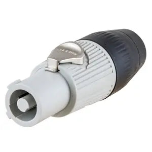 Hubbell Locking Devices, Twist-Lock,Insul-Lock Inline Connectors, Power Con Style 25 Amp, Power Out, Gray Set