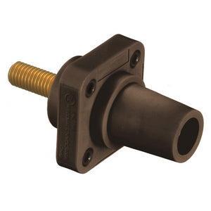 HUBBELL Series 16 Single Pole Devices, Female, STRAIGHT Receptacle, 300/400A 600V AC/DC, Single Conductor, (Threaded Mount Holes) Threaded Stud