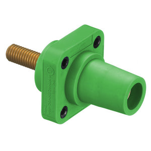 HUBBELL Series 16 Single Pole Devices, Female, STRAIGHT Receptacle, 300/400A 600V AC/DC, Single Conductor, (Threaded Mount Holes) Threaded Stud