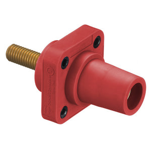 HUBBELL Series 16 Single Pole Devices, Female, STRAIGHT Receptacle, 300/400A 600V AC/DC, Single Conductor, (Threaded Mount Holes) Threaded Stud