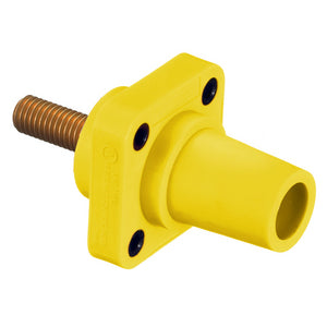 HUBBELL Series 16 Single Pole Devices, Female, STRAIGHT Receptacle, 300/400A 600V AC/DC, Single Conductor, (Threaded Mount Holes) Threaded Stud