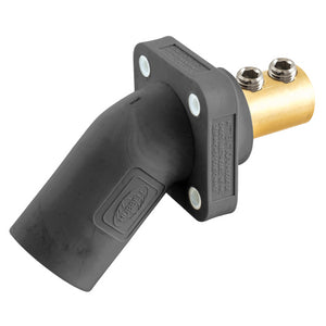 HUBBELL Heavy Duty Male,(ANGLED) Panel Mount Receptacle, 300/400A 600V AC/DC, Series 16, Set Screw