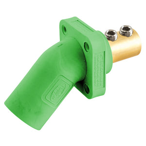 HUBBELL Heavy Duty Male,(ANGLED) Panel Mount Receptacle, 300/400A 600V AC/DC, Series 16, Set Screw