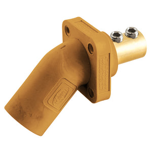HUBBELL Heavy Duty Male,(ANGLED) Panel Mount Receptacle, 300/400A 600V AC/DC, Series 16, Set Screw