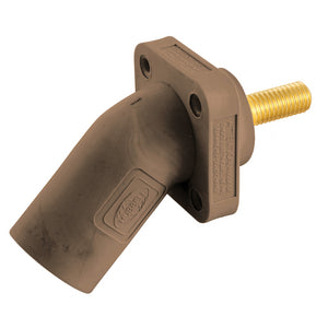 HUBBELL Single Pole Products, 300/400A Series 16, Male Receptacle, Angled, (Threaded Stud)