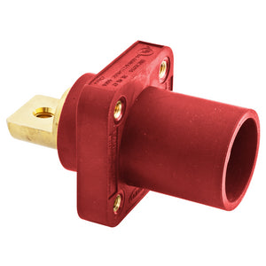 Hubbell Single Pole Devices, Industrial Grade, Male Bus Receptacle, 300/400A 600V AC/DC, Single Conductor