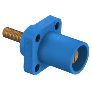 HUBBELL Series 16 Single Pole Devices, Male, STRAIGHT Receptacle, 300/400A 600V AC/DC, Single Conductor, (Threaded Mount Holes)