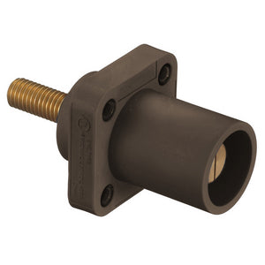 HUBBELL Series 16 Single Pole Devices, Male, STRAIGHT Receptacle, 300/400A 600V AC/DC, Single Conductor, (Threaded Mount Holes)