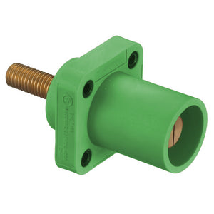 HUBBELL Series 16 Single Pole Devices, Male, STRAIGHT Receptacle, 300/400A 600V AC/DC, Single Conductor, (Threaded Mount Holes)