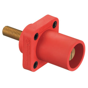 HUBBELL Series 16 Single Pole Devices, Male, STRAIGHT Receptacle, 300/400A 600V AC/DC, Single Conductor, (Threaded Mount Holes)