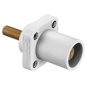 HUBBELL Series 16 Single Pole Devices, Male, STRAIGHT Receptacle, 300/400A 600V AC/DC, Single Conductor, (Threaded Mount Holes)