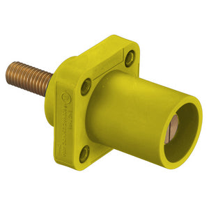 HUBBELL Series 16 Single Pole Devices, Male, STRAIGHT Receptacle, 300/400A 600V AC/DC, Single Conductor, (Threaded Mount Holes)