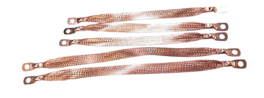 UNIVERSAL ENGINE GROUND STRAP 5 PC TRUCK/CAR SET U.S.A MADE BARE COPPER