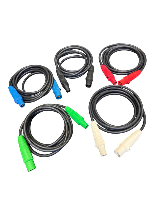 Camlock Extension Power Cables 5pc Set 1/0 AWG for Power Distro 260A USA