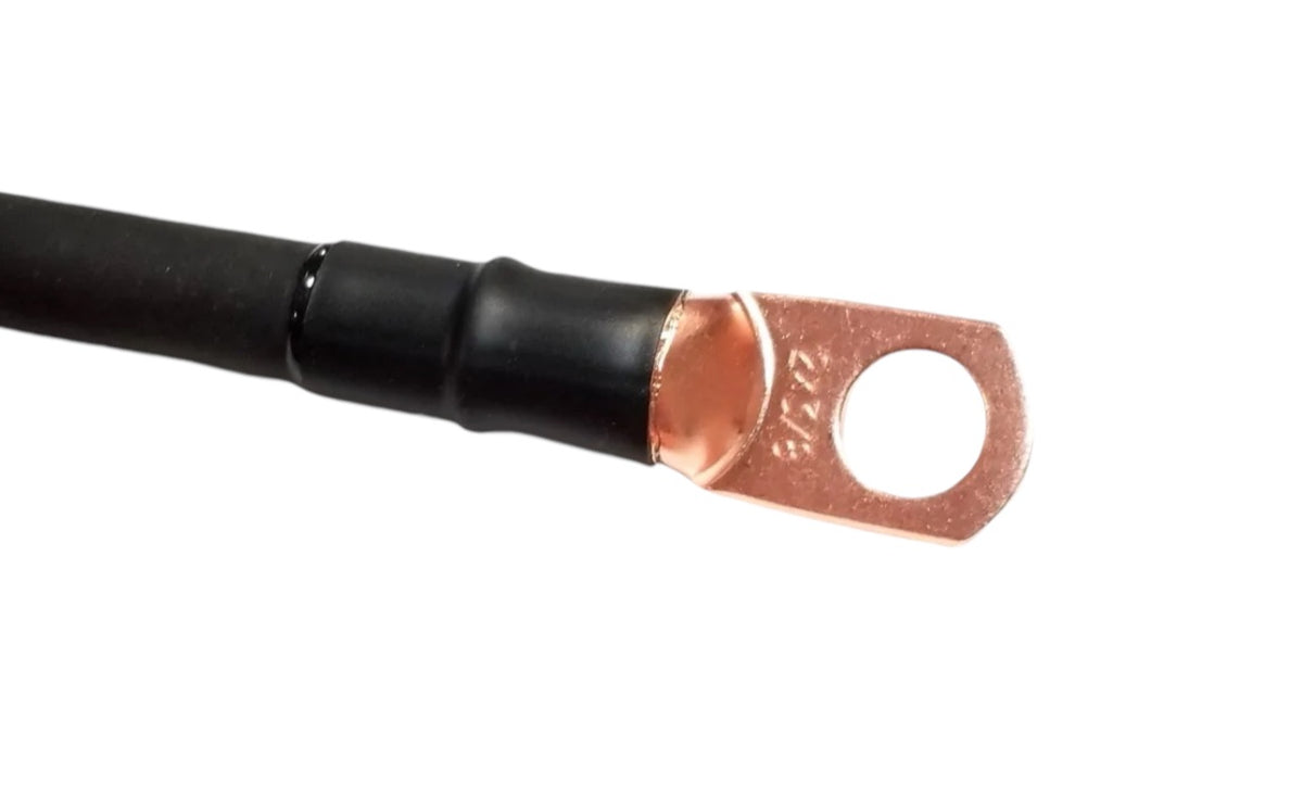 1/0 AWG 1/0 Gauge Single Black 1 Foot w/3/8 Lugs Qatar 1/0 AWG 1/0 Gauge Single Black 1 Foot w/3/8 Lugs Qatar