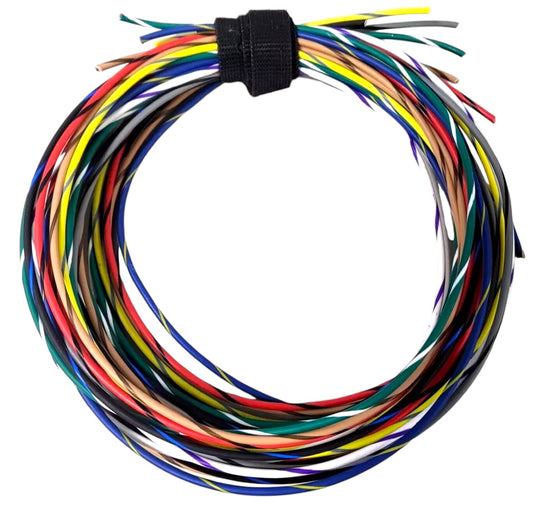 AUTOMOTIVE WIRE 18 AWG HIGH TEMP GXL STRANDED 8 STRIPED COLORS 25 FT EA LOT C