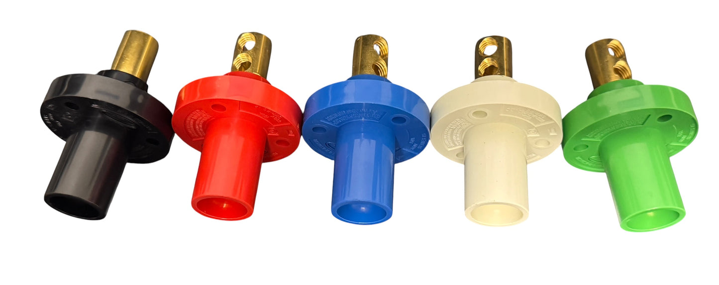 Hubbell Series 15 Panel Mount Male Receptacle 5 pc set, 150 AMP 600v
