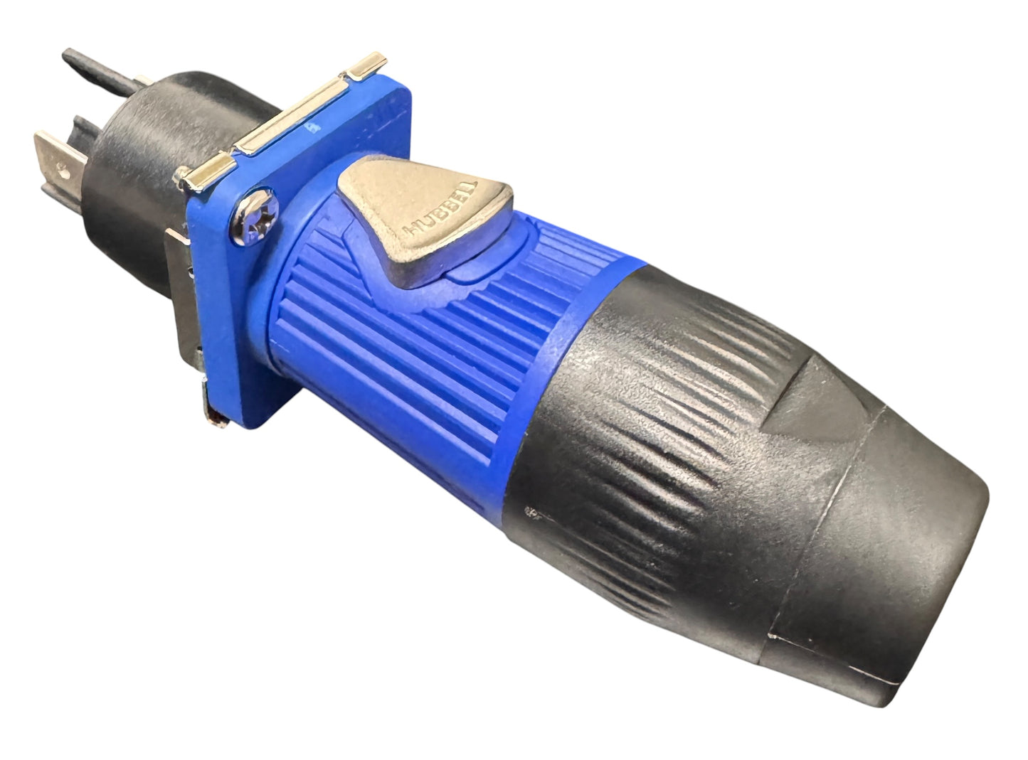 Hubbell Locking Devices, Twist-Lock,Insul-Lock Inline Connectors, 25 Amp, Power In, Powercon Style  Blue Set