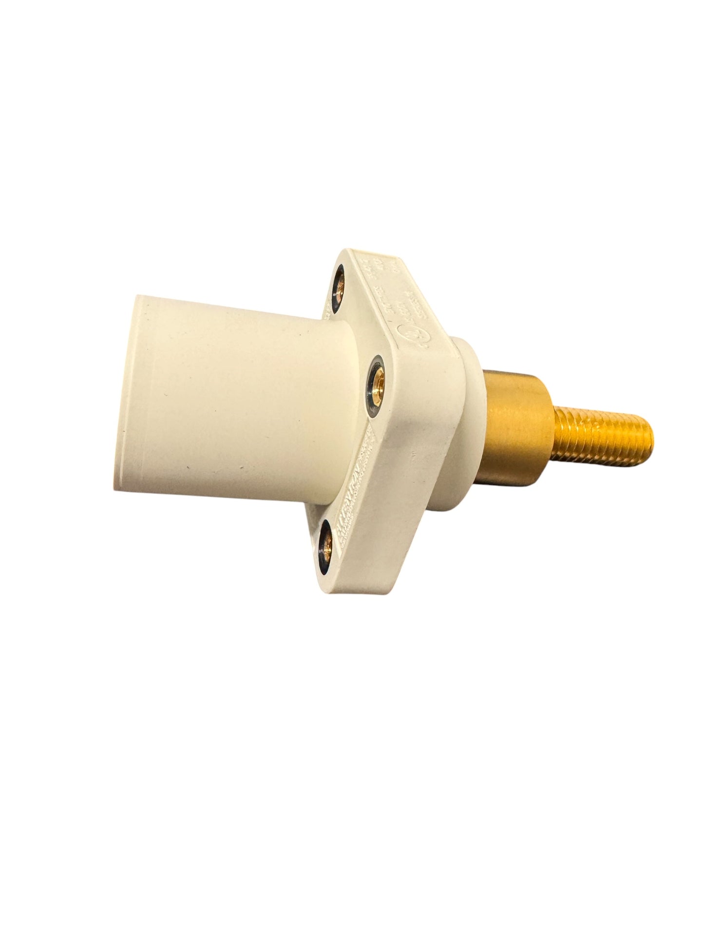 HUBBELL Series 16 Single Pole Devices, Male, STRAIGHT EXTENDED Receptacle, 300/400A 600V AC/DC, Single Conductor, (Threaded Mount Holes)