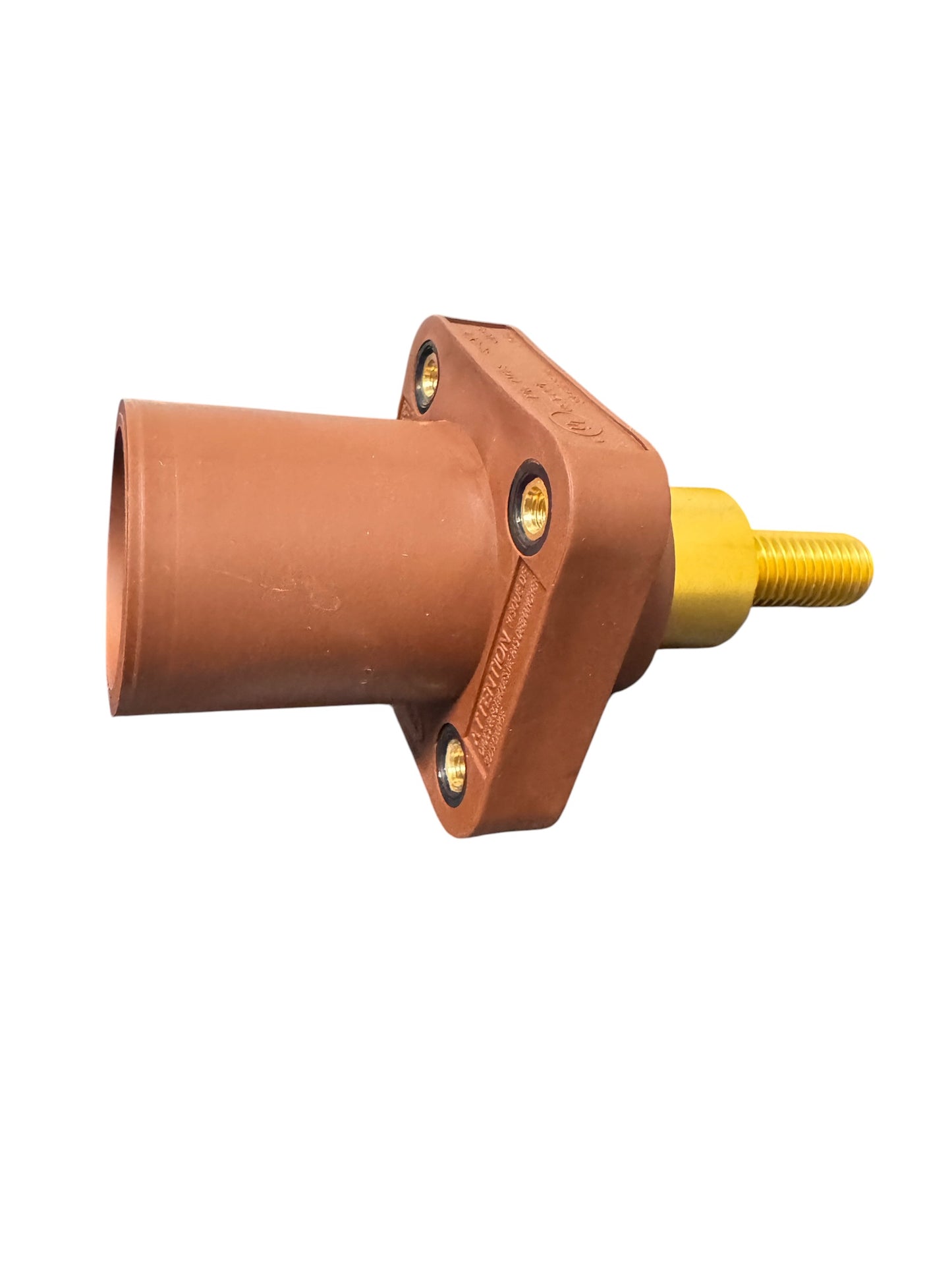 HUBBELL Series 16 Single Pole Devices, Male, STRAIGHT EXTENDED Receptacle, 300/400A 600V AC/DC, Single Conductor, (Threaded Mount Holes)