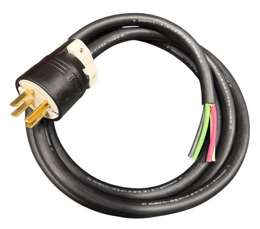 50 Amp RV/Generator Power Cord Nema 14-50P Straight to Bare Wire Extension Cord