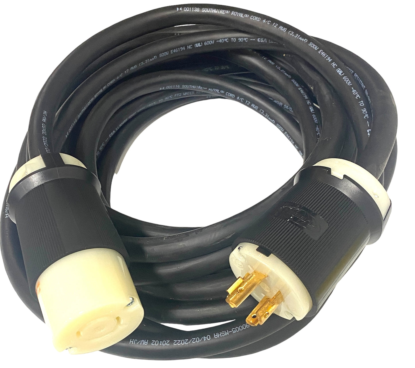 20 AMP ENTERTAINMENT CABLE GENERATOR POWER CABLE L14-20 125/250V SO 12/4 600V