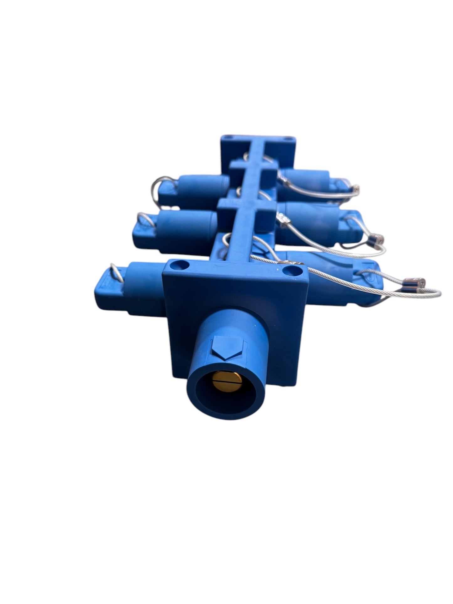 Camlock Series 16 Distribution Block, (Male to 6 Females), 400A 600V AC/DC