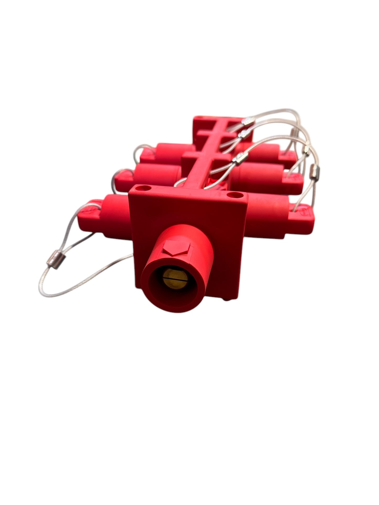 Camlock Series 16 Distribution Block, (Male to 6 Females), 400A 600V AC/DC