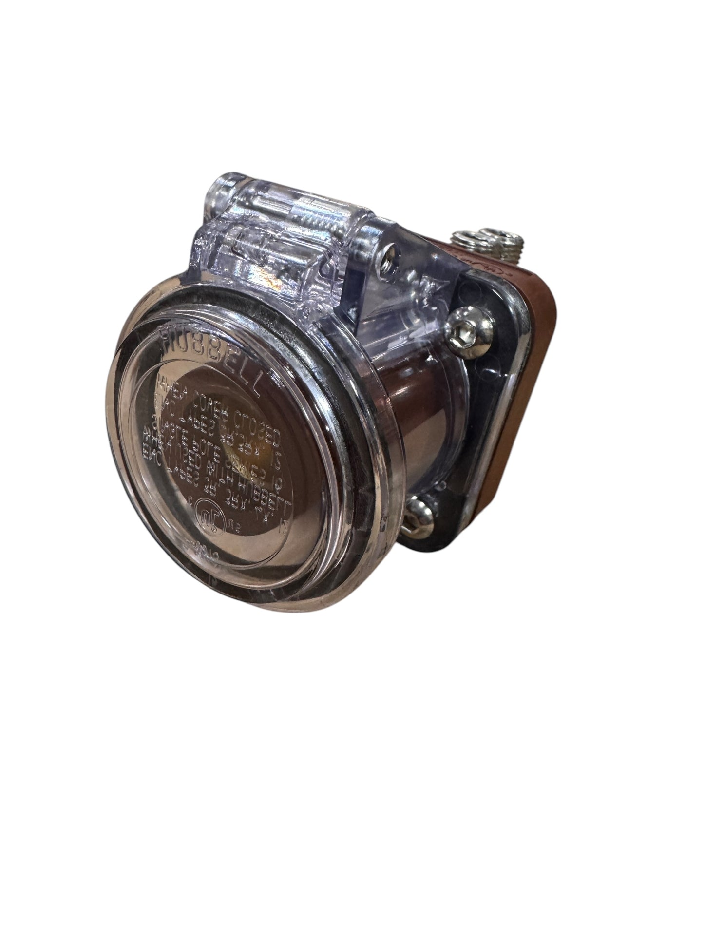 CAMLOCK Series 16 Hubbell Panel Mount Straight Receptacle W/Clear SNAP Cover W/MOUNTING Screws